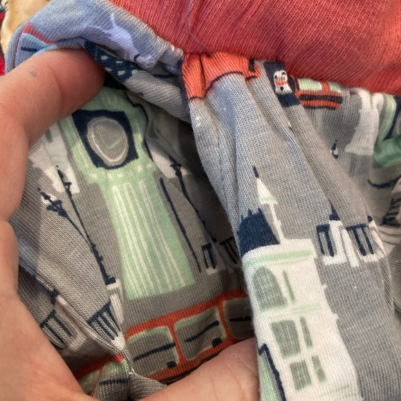 Women Munki Munki green orange London lounge pajama pants size M - Picture 6 of 8